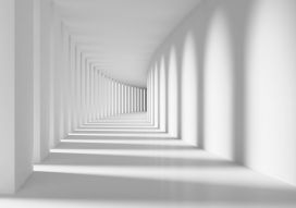 Фотообои Архитектура белый коридор