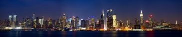Фреска Панорама ночного Манхэттена