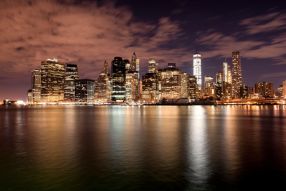 Фреска Ночная панорама Манхеттена
