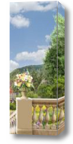 Картина балкон с букетом цветов